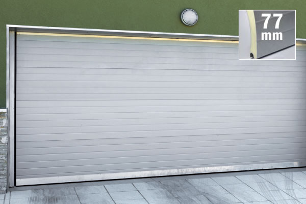 Porte de garage enroulable électrique 77 mm